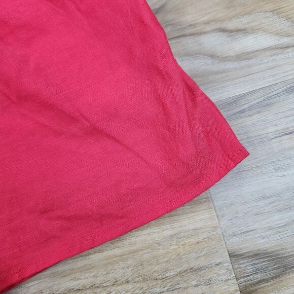 🍑Cals Coral & Cream Long Bell Sleeve Romper Shorts Large - Picture 9 of 12